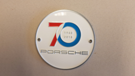 Grillbadge - 70 jaar Porsche - Wit