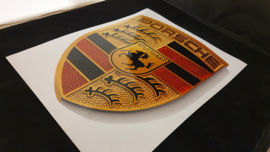 Porsche Logo Mega Aufkleber 3-D 38 x 30cm