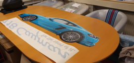 Porsche 718 Cayman S - Dealer raamsticker XL