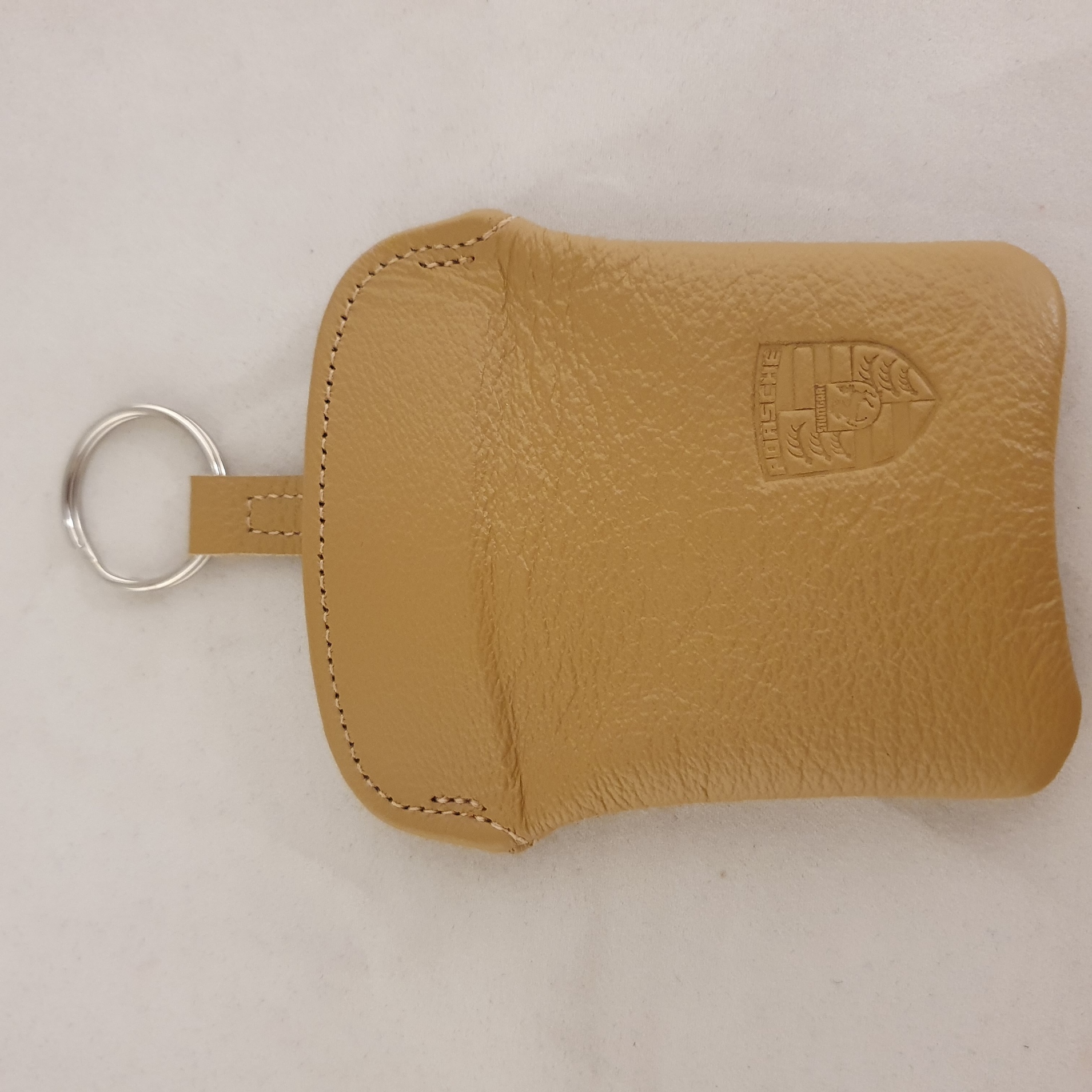 Porsche 911 sleuteletui leder - Cashmere Beige