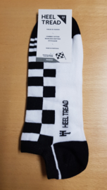 Porsche Pasha Schwarz/Weiß - HEEL TREAD Knöchel Socken