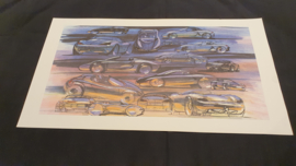 Porsche 986 Boxster Designstudie Collage - 59 x 33 cm - Grant Larson