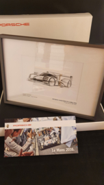 Porsche 919 Hybrid Le Mans 2016 limitierte Skizze - VIP-Set
