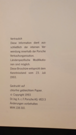 Porsche 911 993 Carrera Service Information Technik - 1993