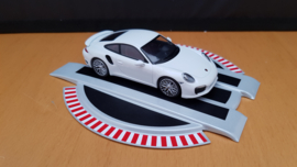 Porsche metalen presentatie opstelling modelauto schaal 1:43