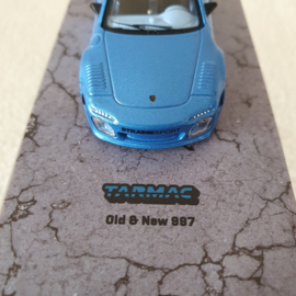 Porsche 997 Old and New Slantnose blue 1/64 Tarmac - T64-TL053-BLM