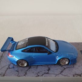 Porsche 997 Old and New Slantnose blue 1/64 Tarmac - T64-TL053-BLM