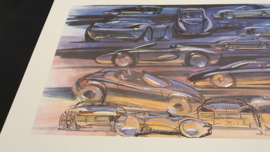 Porsche 986 Boxster Design Studie Collage - 59 x 33 cm - Grant Larson