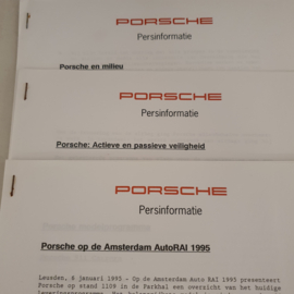 Porsche Nederland Persinformatie 1995 met 6 originele foto's