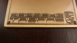 Porsche plaque du trophée - 13cm x 11,5cm