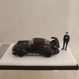 Porsche 911 993 RWB Stella Artois Time micro Moxtoys 1/64