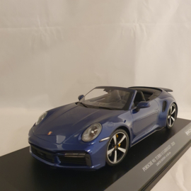 Porsche 911 992 Turbo S Cabriolet Gentian blue 2020 1/18 Minichamps 155069081