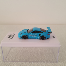 Porsche 911 997 LBWK Baby bleu 1/64 Inno64 - In64-997LB-BBL
