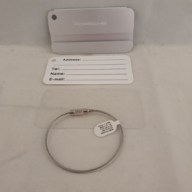 Porsche luggage tag - metal frame