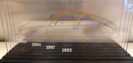 Porsche 911 silouetten Plexiglass 1963-2011