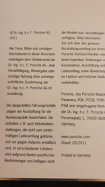 Porsche Panamera Turbo S Aluminium broschüre 2011 - Mitarbeiter Tisch