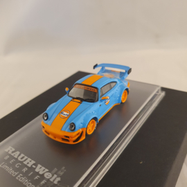 Porsche 911 964 RWB Gulf GT Vleugel 1/64 CM-Model