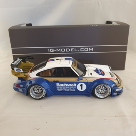 Porsche RWB 964 blanc/bleu/or Rothmans 1/18 Ignition - IG2460