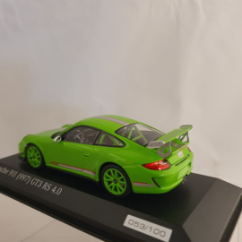 Porsche 911 997 GT3 RS 4.0 2011 jaune-vert 1/43 Minichamps CA04316054