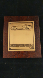 Porsche plaque du trophée - 13cm x 11,5cm