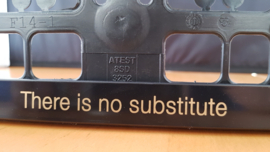 Porsche license plate holder "There is no Substitute" - Golden letters