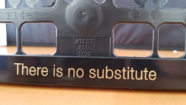 Porsche Porte plaque d'immatriculation "There is no Substitute" - Or