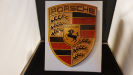 Porsche Logo méga autocollant 3-D 38 x 30cm