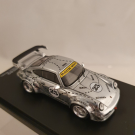 Porsche 911 964 RWB Silver Pig Time micro 1/64 Somodel