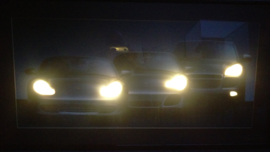 Porsche generatie 911 4S (996) Boxster S (986) en Cayenne Turbo kunstwerk ingelijst met verlichting