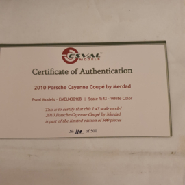 Porsche Cayenne Coupe 2010 by Merdad 1/43 Esval Models EMEU43016B