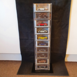 Porsche-Vitrine für Modellautos im Maßstab 1:43 (10 Stück)