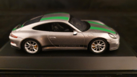 Porsche 911 (991 II) R zilver met groene striping - WAP0201460G