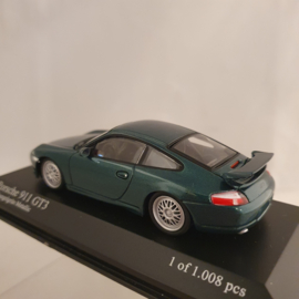 Porsche 911 996 GT3 1999 Vert Jungle Métallique 1/43 Minichamps 430068005