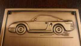 Porsche trofee plaquette - 13cm x 11,5cm