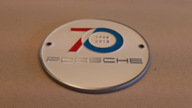 Grill badge - 70 years Porsche - White