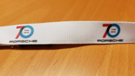 Porsche 70th anniversary lanyard - white with logo