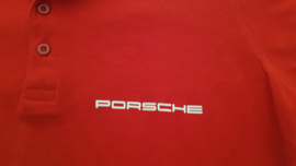 Porsche bright red Polo shirt Zuffenhausen Porsche Museum-Le Mans