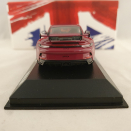 Porsche 911 GT3 (992) 2021 GB editie Rubystar 1:43 Minichamps - WAP0202710RGT3