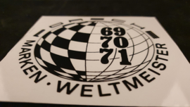 Porsche raamsticker set - Porsche Marken Weltmeister 1969, 1970, 1971