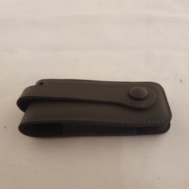 Porsche key cover made of smooth leather - Agate grey