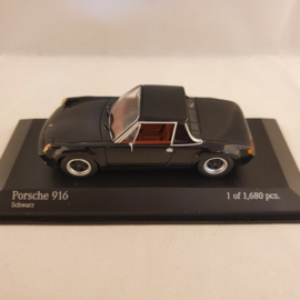 Porsche 916 1971 zwart 1:43 - Minichamps 400066060
