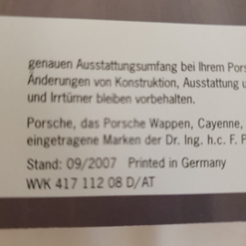 Porsche Cayenne GTS Brochure met DVD 2008 - DE WVK41711208