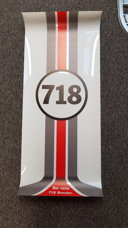 Porsche 718 Boxster deco paneel 120 x 50cm