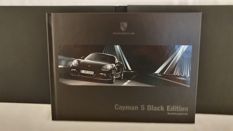 Porsche 718 Cayman S Black Edition - Brochure in collectors box