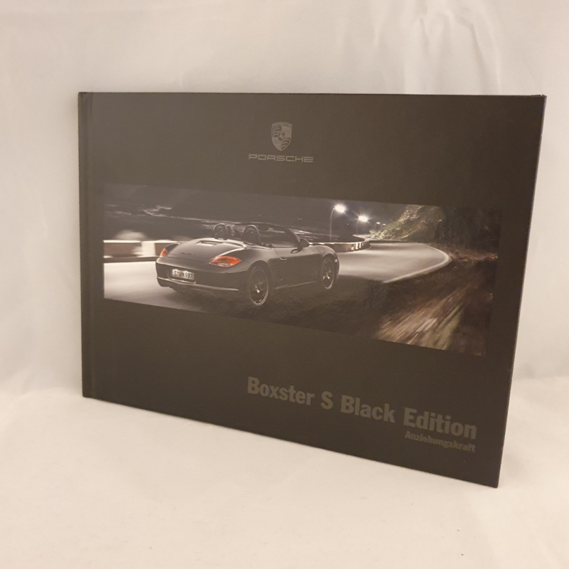Porsche Boxster S Black Edition hardcover brochure 2010 - DE