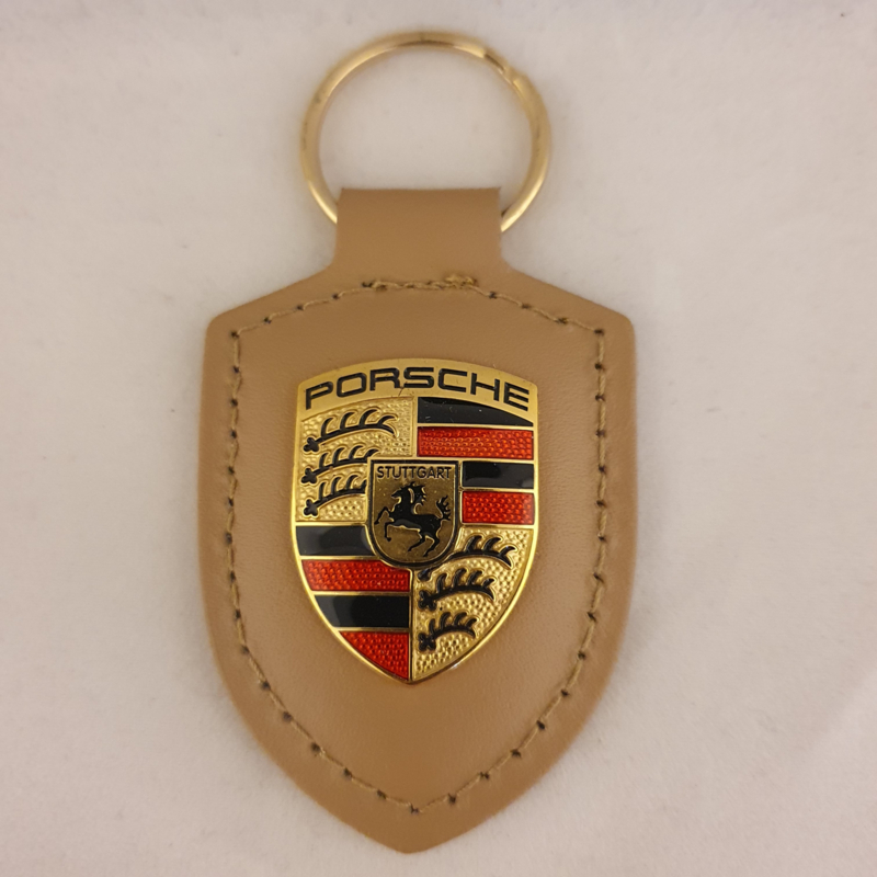 Porsche sleutelhanger met Porsche embleem - beige WAP0500980H