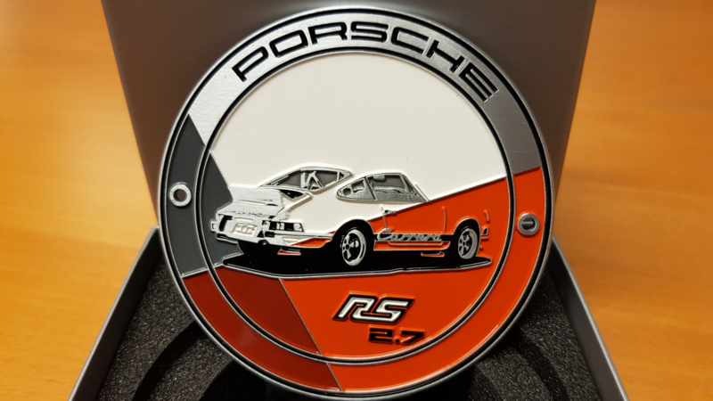 Grill badge - Porsche 911  Carrera RS Porsche Design | Porsche license  plate holder and grill badges | Flatsix-Sportscar-Collectables