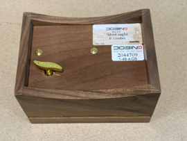 Muziekdoos hout met messing engel