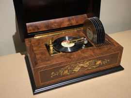 Reuge platen koffer met inleg en 7 plaatjes