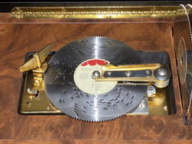 Reuge platen koffer met inleg en 7 plaatjes